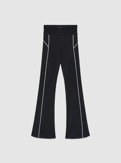 Leggings sportivi lunghi a zampa con piping