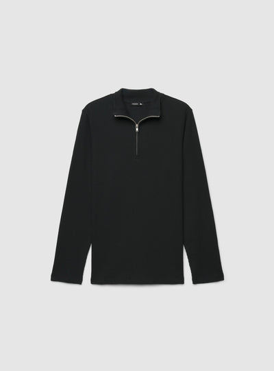 T-shirt con collo a zip