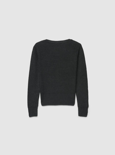 Maglia a coste inglesi con scollo a V
