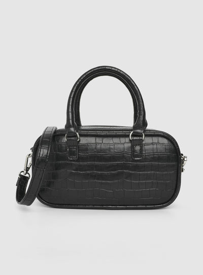 Borsa piccola effetto coccodrillo