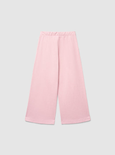 Pantaloni wide leg a spina di pesce