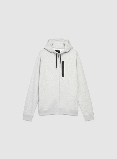 Felpa tecnica con zip e cappuccio
