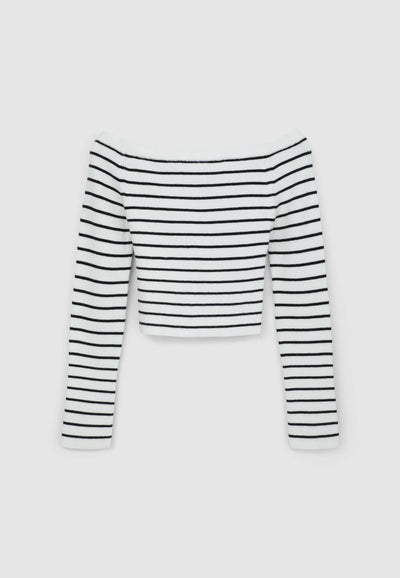 Maglia a righe con spalle scoperte