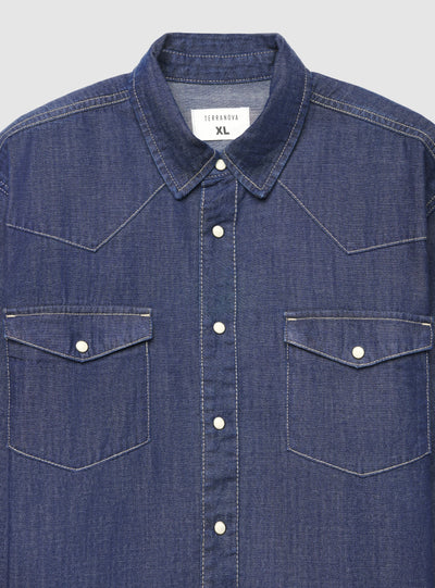 Camicia denim stile western