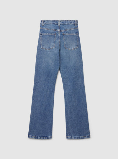 Jeans bootcut a vita media
