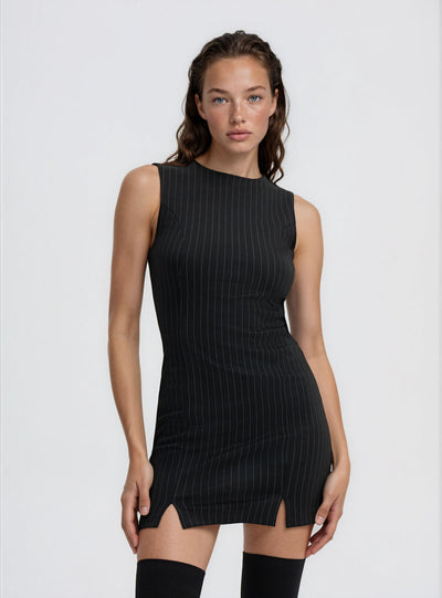 Vestito tubino gessato