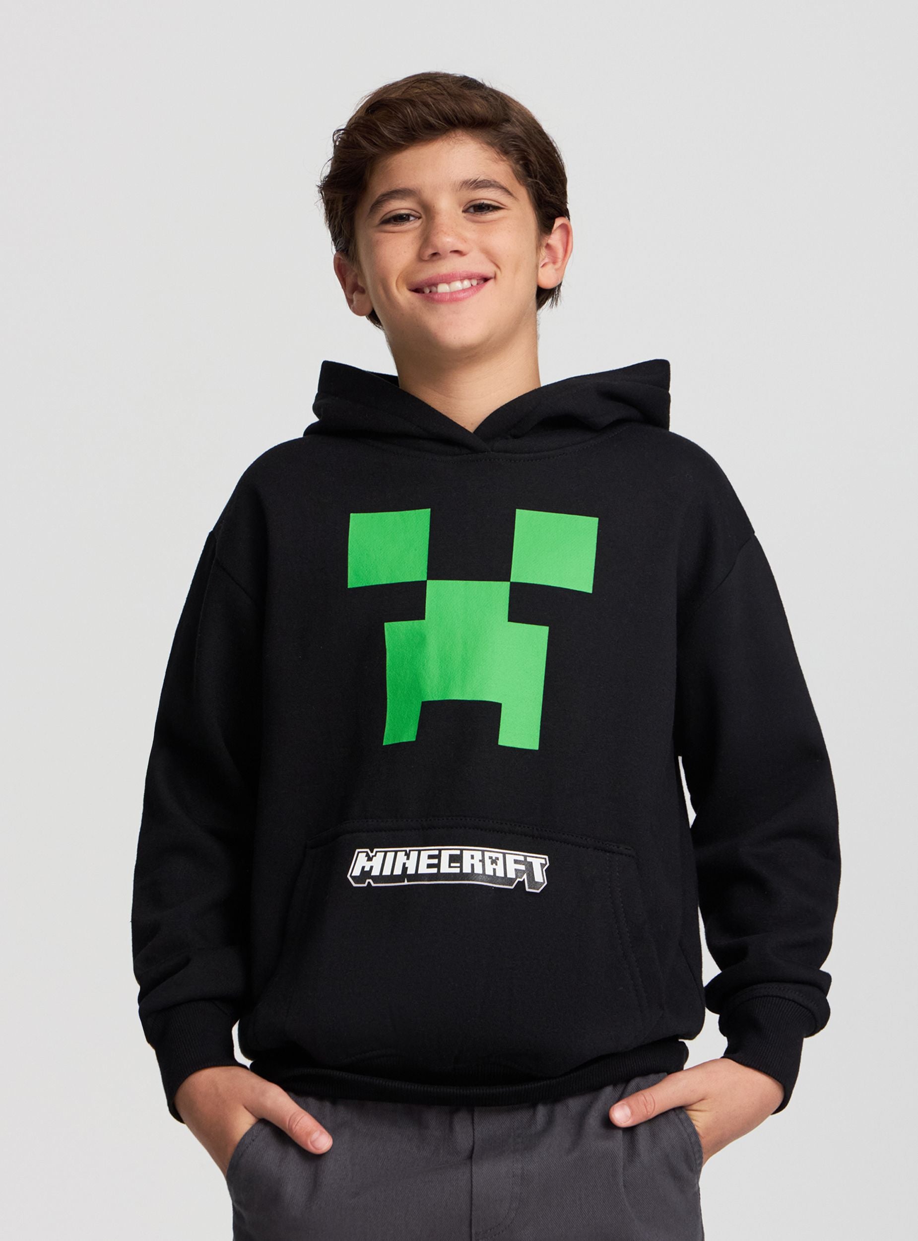 Sudadera Con Capucha Y Estampado - Negro/Minecraft - H&M