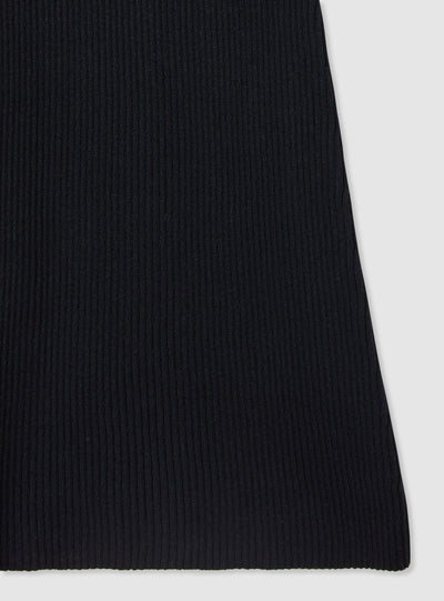 Vestito midi a costine dolcevita