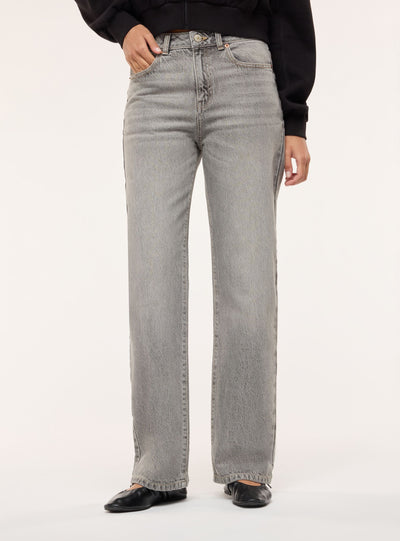 Jeans straight a tinta unita