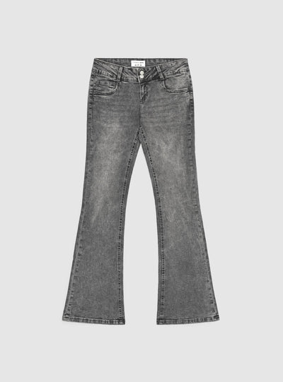 Jeans zampa a vita ultra bassa