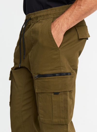 Pantaloni cargo con coulisse e tasche