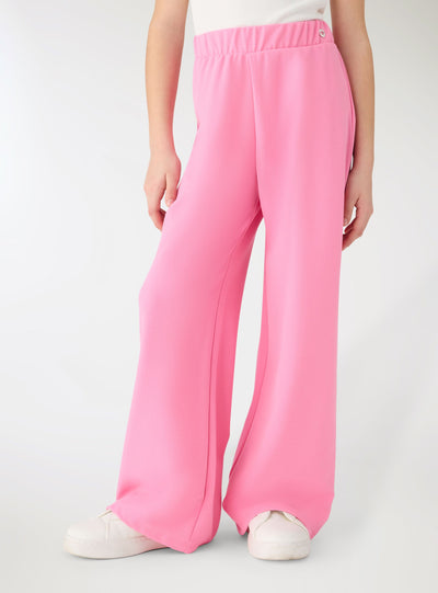 Pantaloni wide leg in scuba