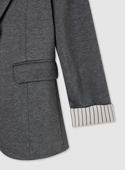 Single-breasted solid colour jacket