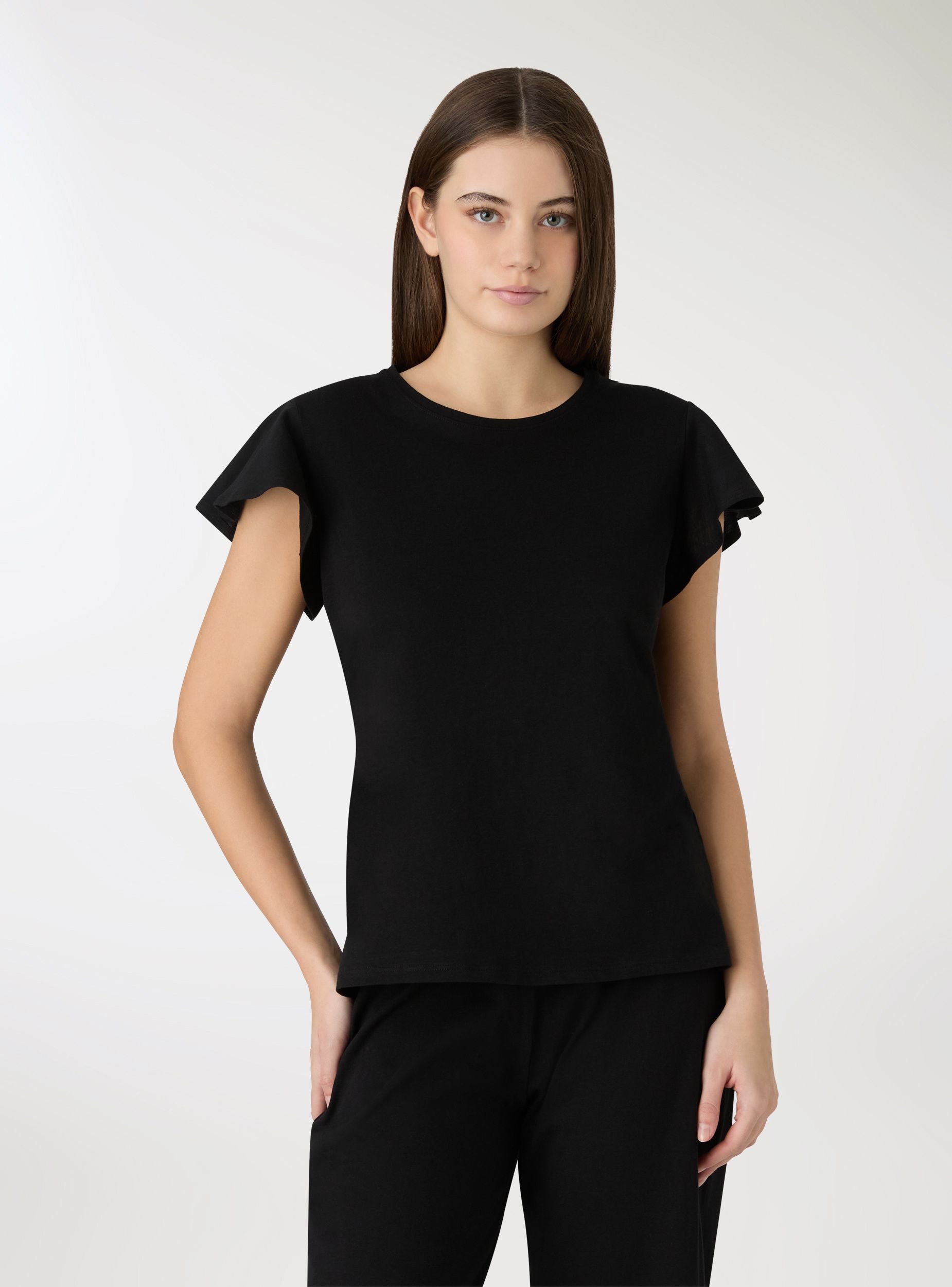 Set pigiama da donna 2 pezzi con maglietta corta e Set pigiama da donna 2 pezzi con maglietta corta e