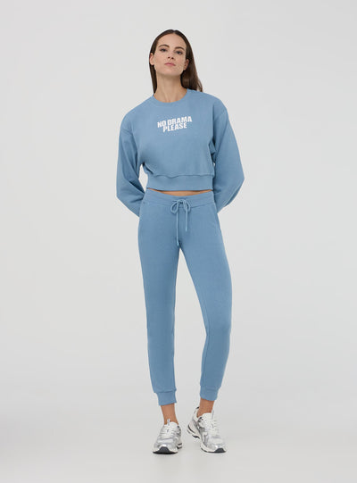 Pantaloni tuta leggeri con polsini e coulisse