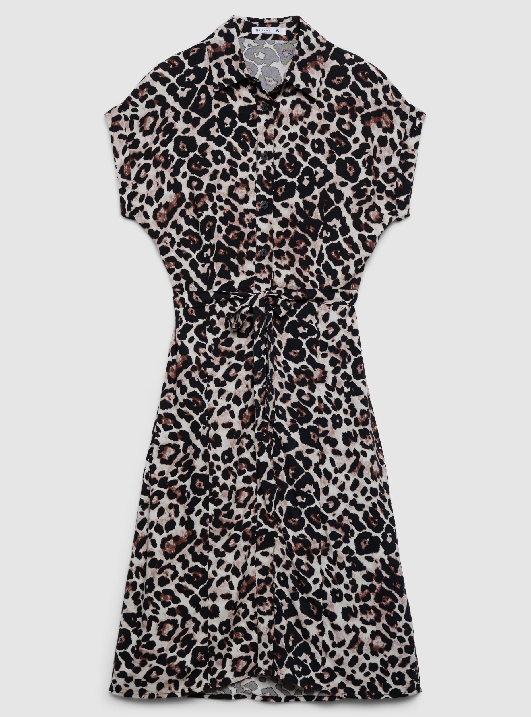 leopard dress with white shirt Stretch Cotton Lauren Shirt Dress Leopard Print