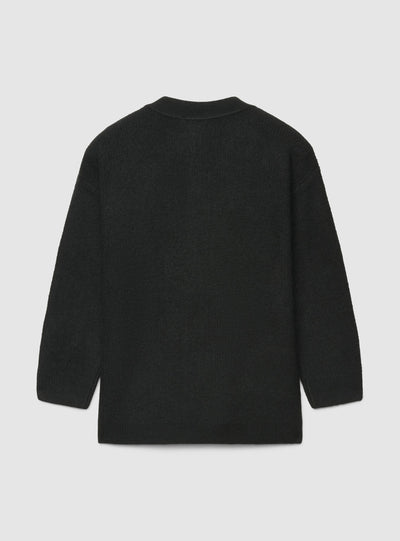 Cardigan con scollo a V e tasche applicate