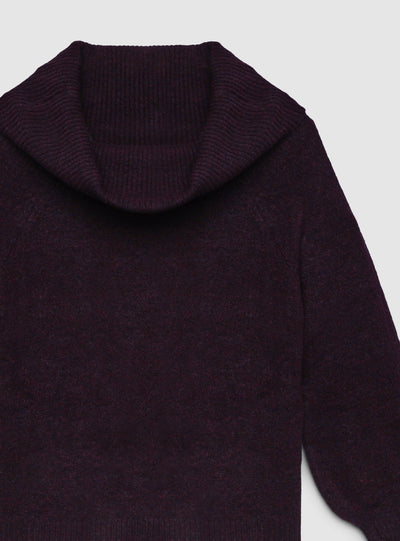 Maglia con collo ampio a tinta unita