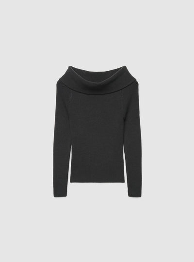 Maglia a spalle scoperte a tinta unita