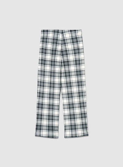 Pantaloni pigiama wide leg a quadri