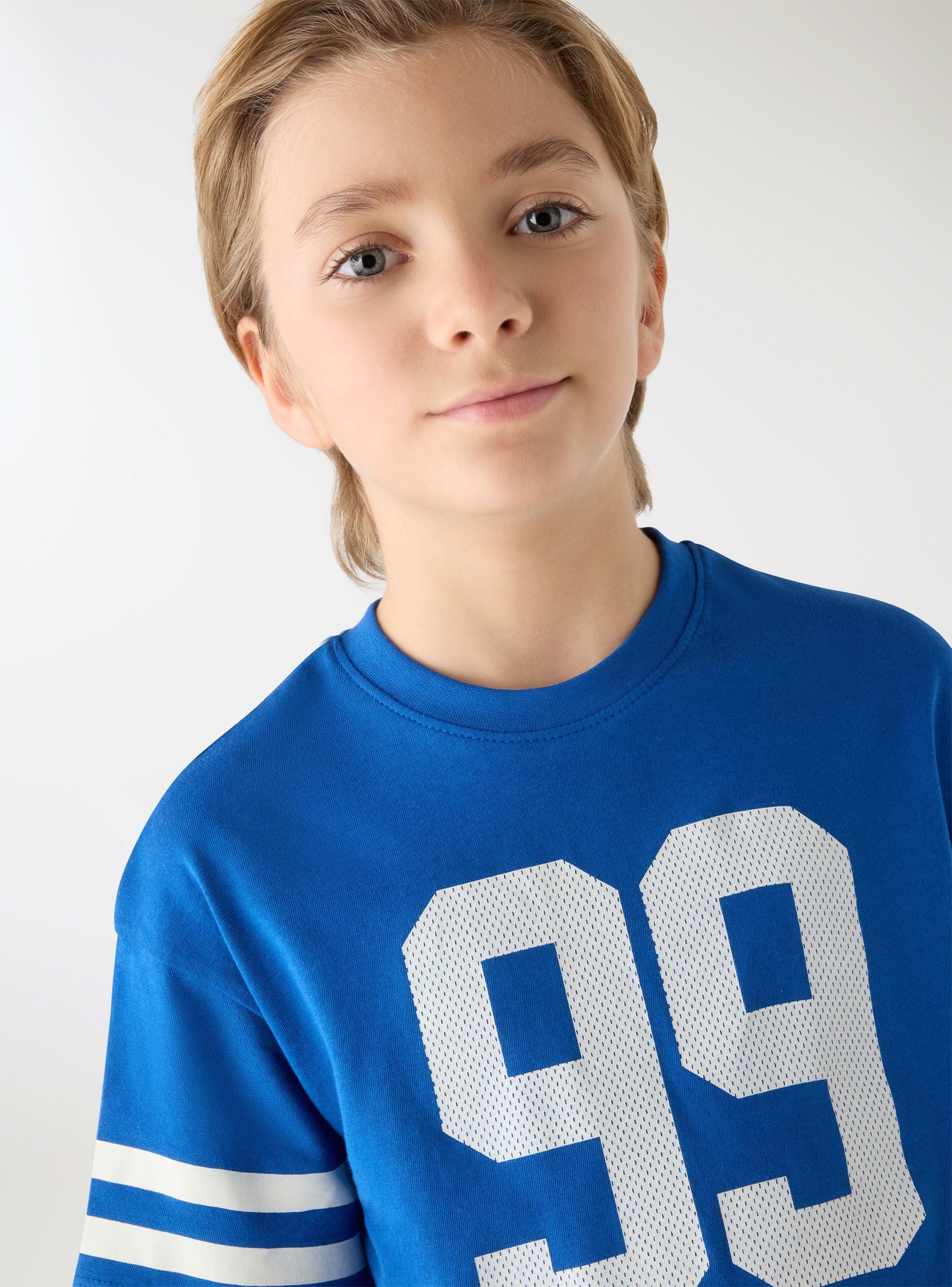 T-shirt bleu à garnitures à rayures Billionaire Boys Club en solde T-shirt bleu à garnitures à rayures Billionaire Boys Club en solde