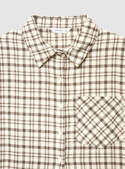 Camicia crop a quadri
