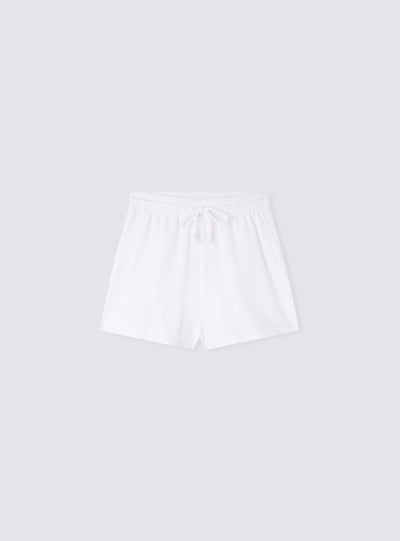 Shorts tuta a vita alta con risvolto