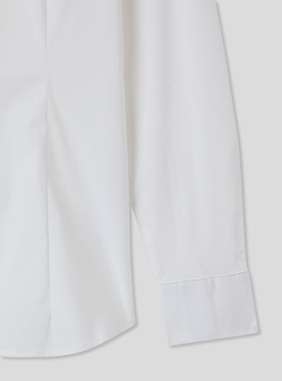 Camicia in popeline a tinta unita