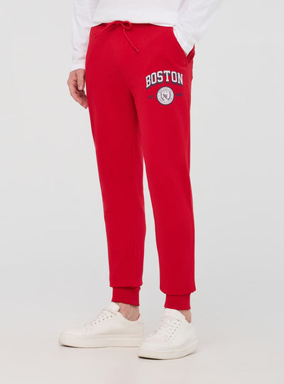 Pantaloni tuta con coulisse e stampa