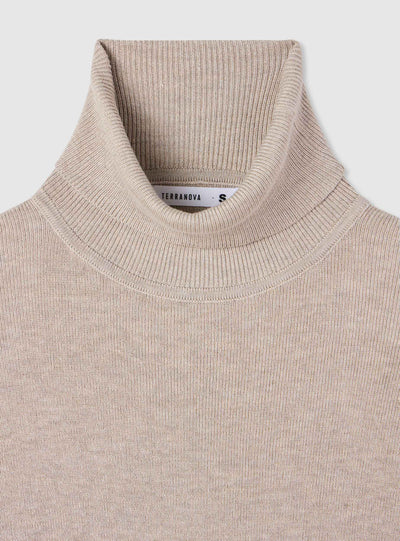 Rollkragenpullover mit Knöpfen