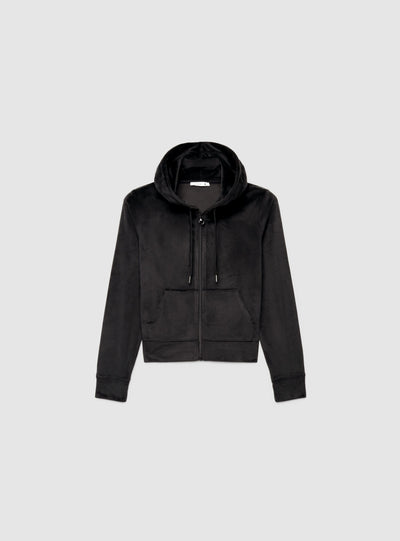 Felpa con cappuccio e zip tinta unita