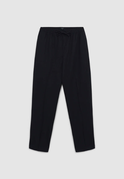 Pantaloni con elastico in vita e coulisse tinta unita