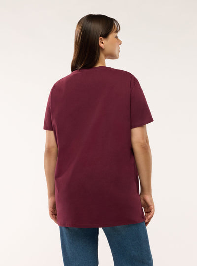 T-shirt maxi a tinta unita