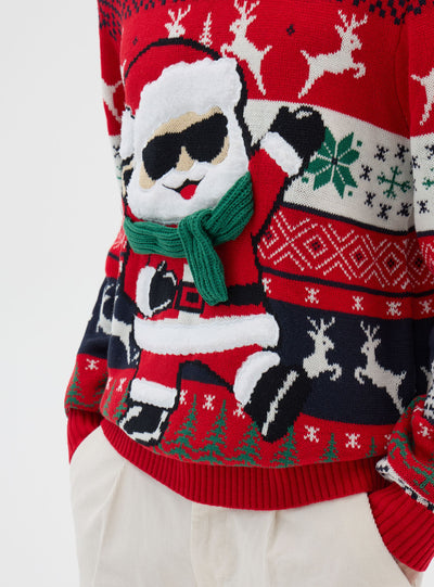 Pull de Noël avec motif Père Noël