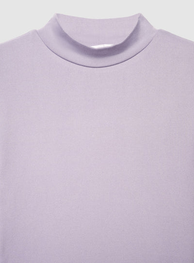 T-shirt crop a lupetto tinta unita