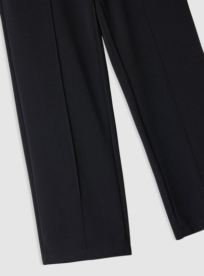 Pantaloni wide leg con piega frontale