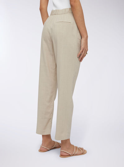 Pantaloni chino in misto lino