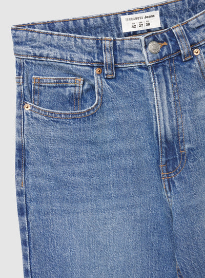 Jeans bootcut a vita media