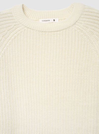Maglia girocollo a costa inglese