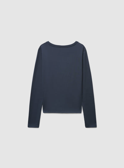 T-shirt manica lunga a tinta unita