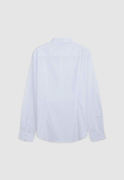 Camicia popeline stretch tinta unita