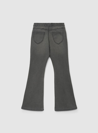 Jeggings a zampa con elastico in vita