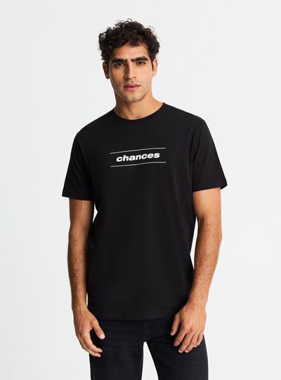 T-shirt con stampa lettering
