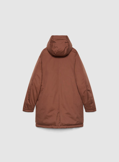 Parka tinta unita con cappuccio