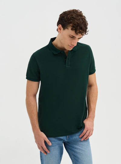 T-shirt polo a tinta unita