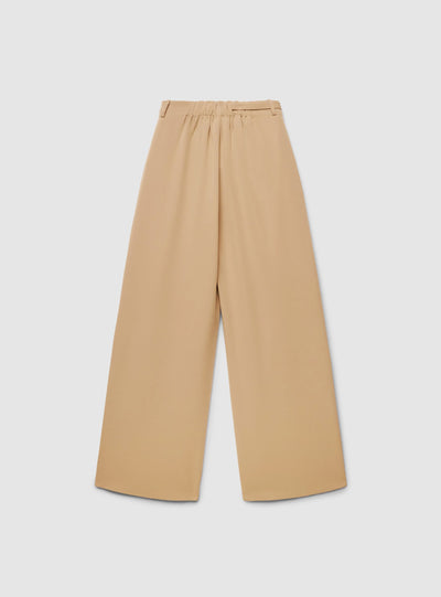 Pantaloni wide leg con coulisse e fibbia