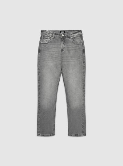 Jeans regular cinque tasche a tinta unita