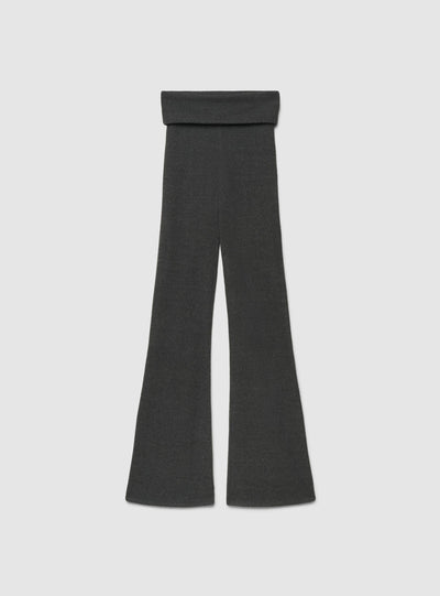 Leggings lunghi a zampa con baschina