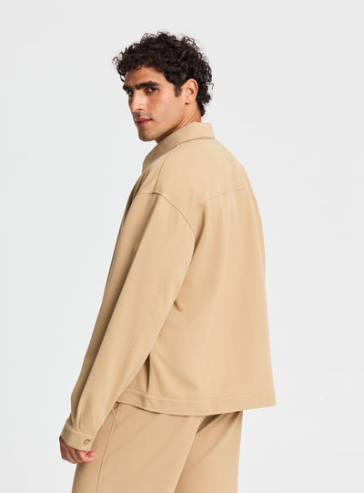 Giubbino con zip e colletto a camicia