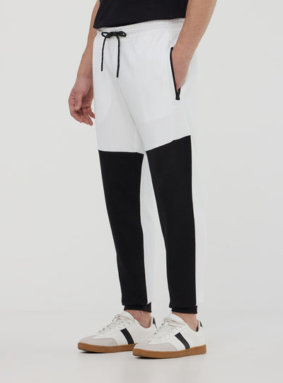 Pantaloni tecnici bicolore con coulisse